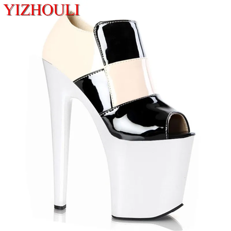 Sexy open-toe waterproof platform with high heel sandals, luxury wedding shoes and shoes, direct sales of 17-18-20cm Dance Shoes