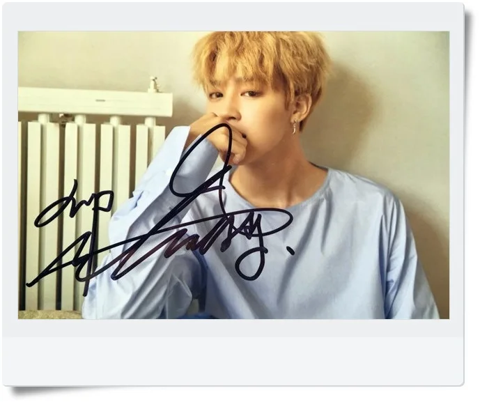Подписанный Bangtan Boys JIMIN фото с автографом LOVE YOURSELF 4*6 дюймов 092017A