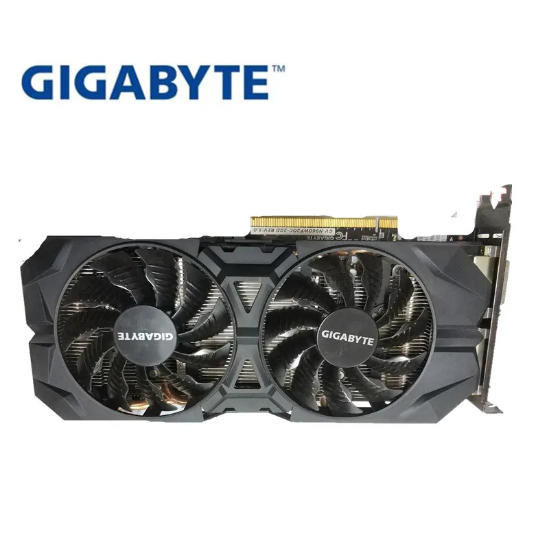 GIGABYTE оригинальная Видеокарта GTX 960 2 Гб 128 бит GDDR5 видеокарты для nVIDIA VGA Geforce GTX960 Hdmi Dvi