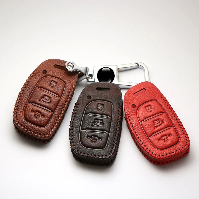 2019 эластичная одежда устойчивый винтажный верхний слой кожаный чехол для ключей