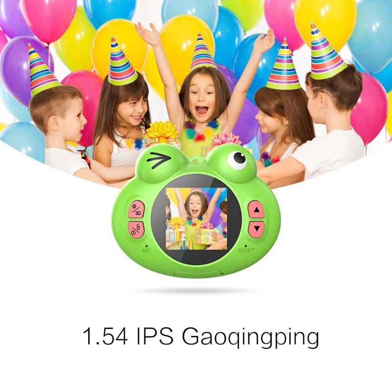 Цифровая камера для детей милый мультяшный дизайн лягушка портативная