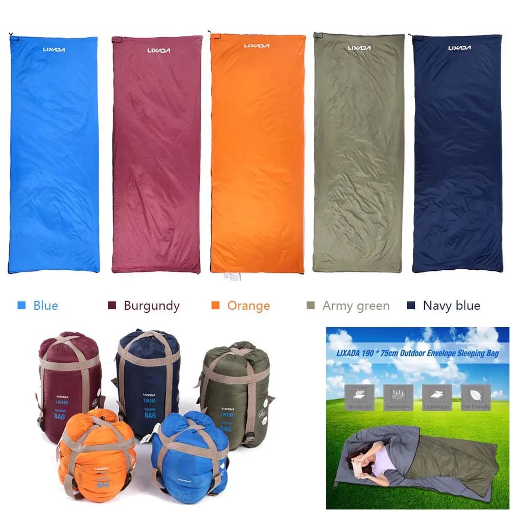 Спальный мешок конверт LIXADA для взрослых 190*75 см|envelope sleeping bag|mini bagsleeping bags camping |