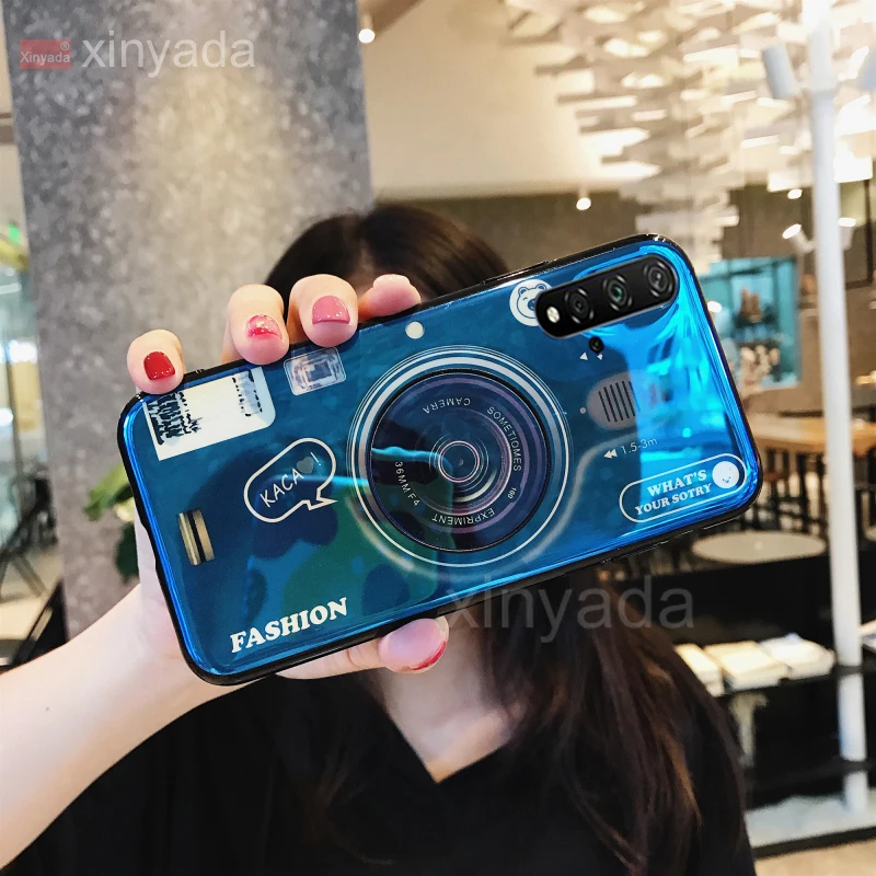 02 Чехол для huawei Honor 20 Pro Nova 5T Honor20 Lite, Роскошный чехол для камеры, мягкий гелевый бампер, силиконовый чехол из ТПУ с цветами - Цвет: 02