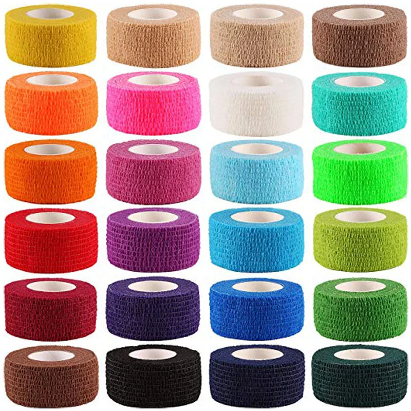 

1roll 2.5CM Self Adhesive Bandage Elastic bandage Cohesive Bandage For Finger