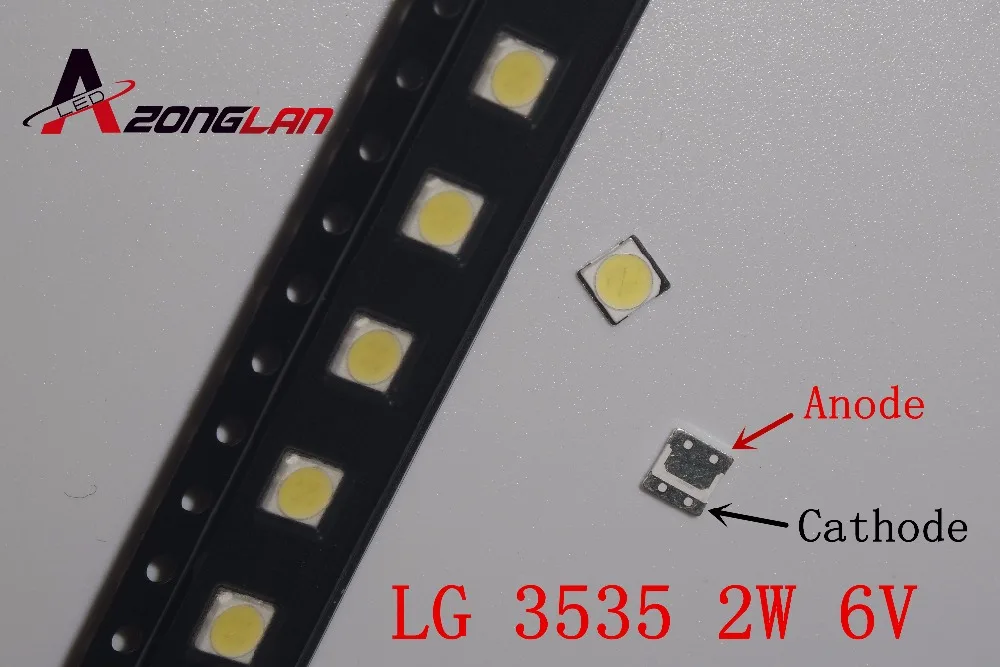 Светодиодный светильник LG Innotek 2 Вт 6 в 3535 холодный белый ЖК дисплей подсветка для