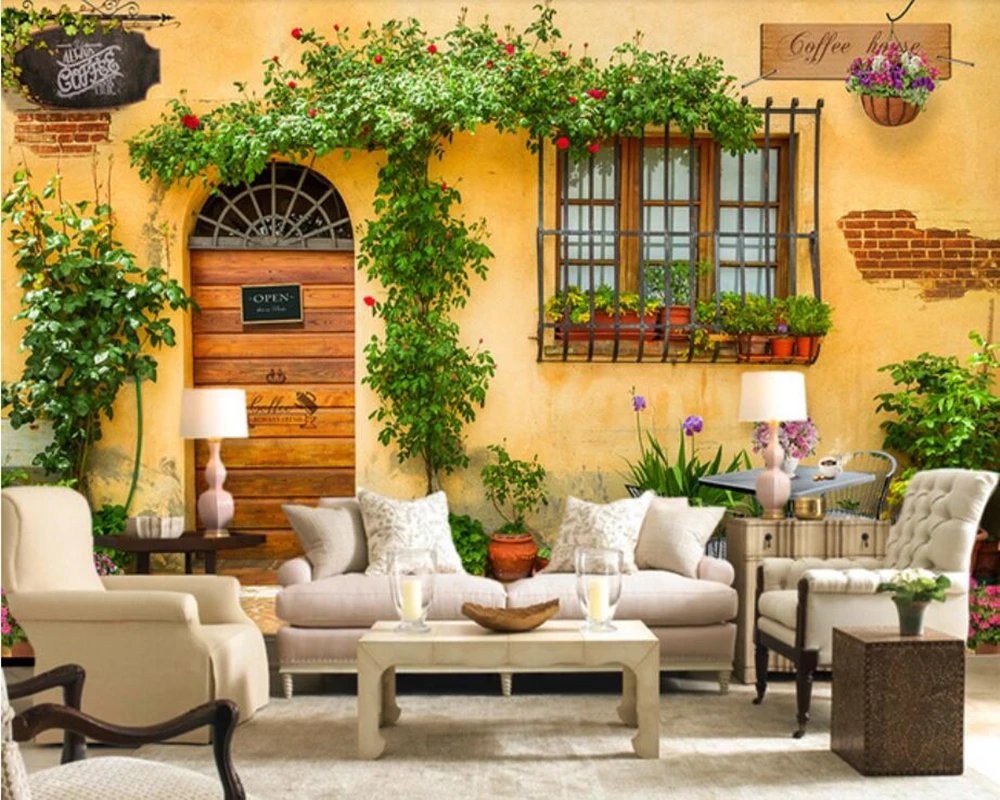 

European stereo cafe 3d wallpaper mural papel de parede for living room TV sofa wall bedroom kitchen wall papers home decor cafe