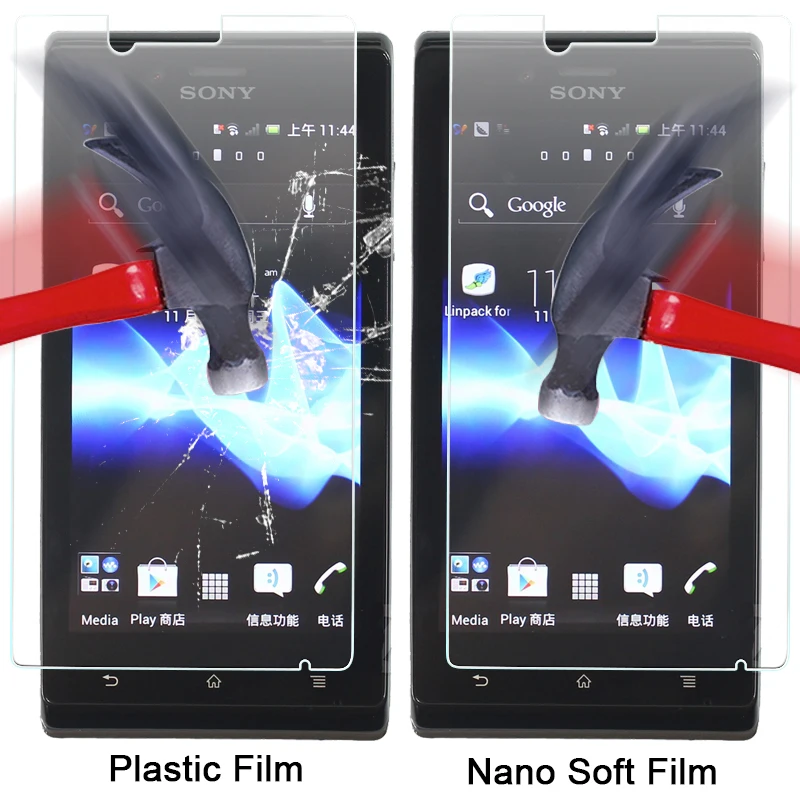На Sale1pc Взрывозащищенная нано мягкая пленка для Sony Xperia J ST26i 4 &quotводонепроницаемая