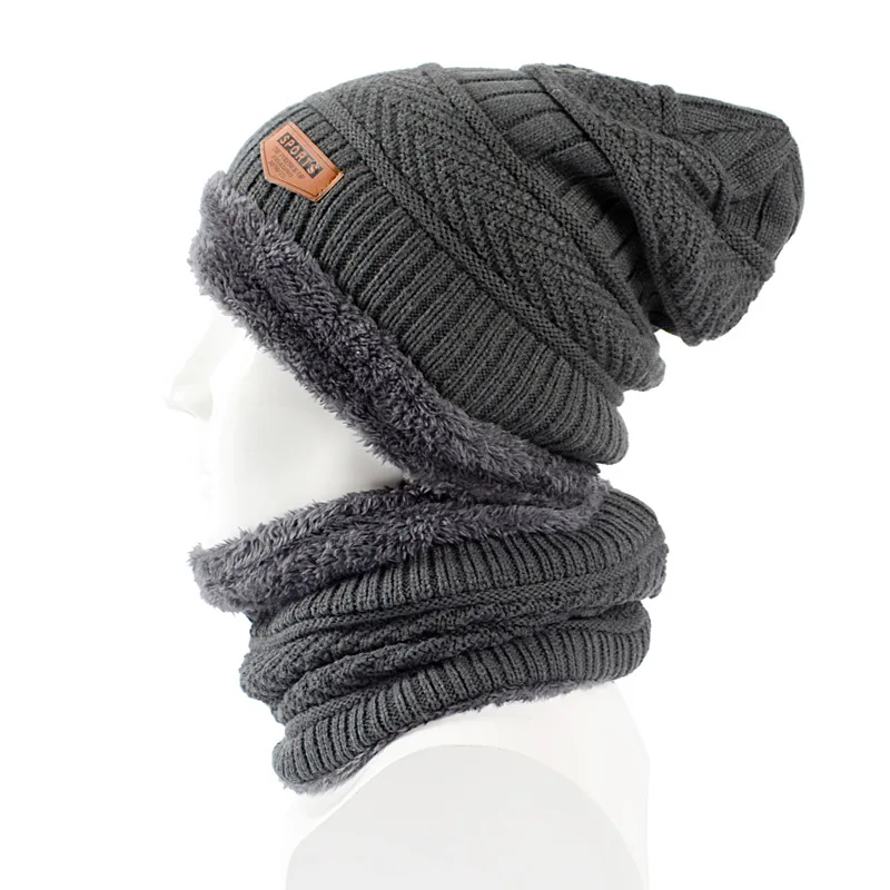 Зимние мужские шапки бини Skullies вязаные мужская шапка маска теплые зимние
