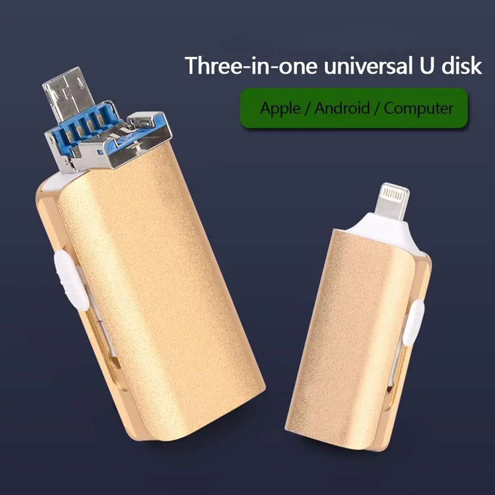 Usb флеш накопитель для iPhone 6 6S 6Plus 7 7S 7P 8 8Plus X iPad флэш Lightning USB 3 0 карта памяти флешка 128