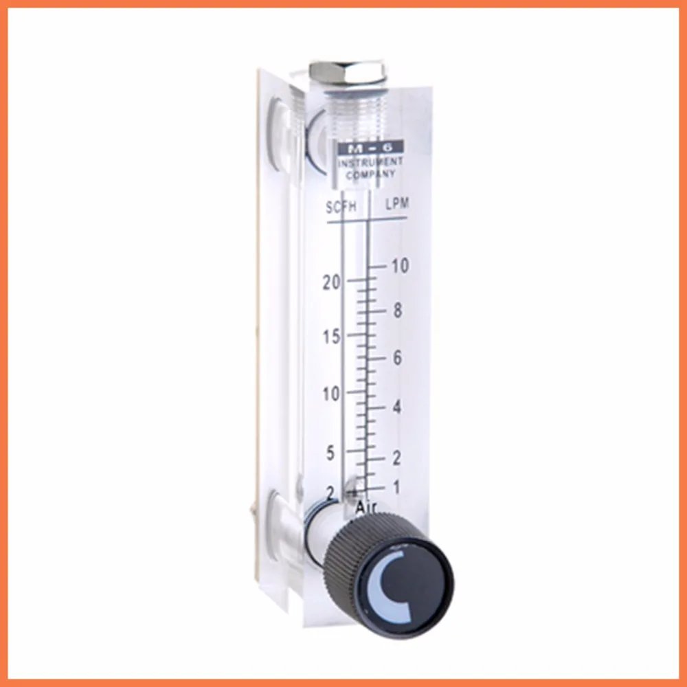 LZT-6T 1-10 LPM  Square Panel Type Gas Flowmeter Air Flow Meter rotameter LZT6T Tools Flow Measuring