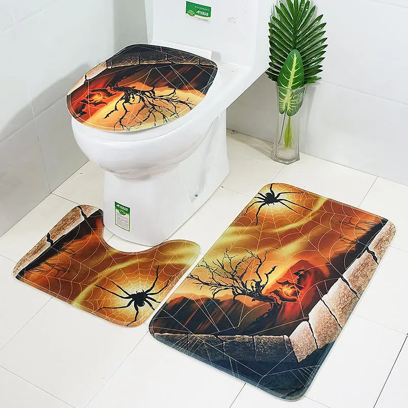 Zeegle 3 шт. ковер Bathtoom коврик для ванной Хэллоуин Ванная комната Коврик ванны