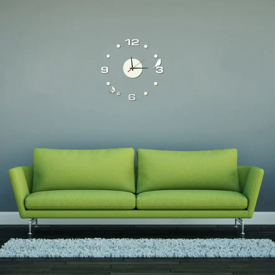 Домашний декор модные настенные часы DIY самоклеющиеся интерьерные Креативные