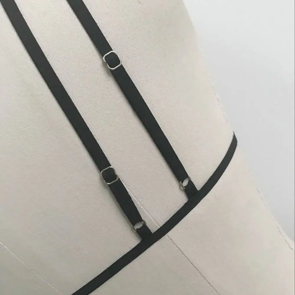 Сексуальный женский бюстгальтер с поясом нижнее белье полый клетка повязка топы