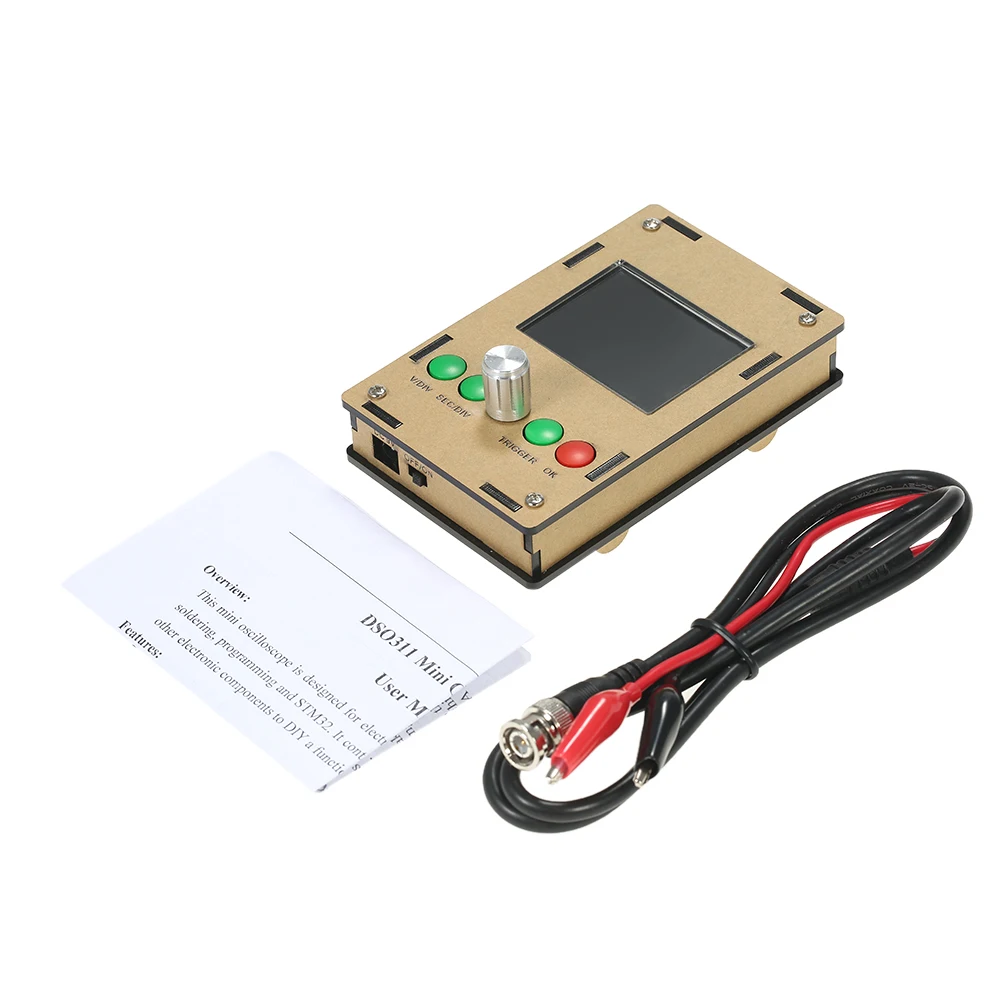 DC 9V 200mA DSO311 Мини DIY Kit Цифровой осциллограф 1msps 2," TFT ЖК-дисплей STM32 12-разрядный зонд