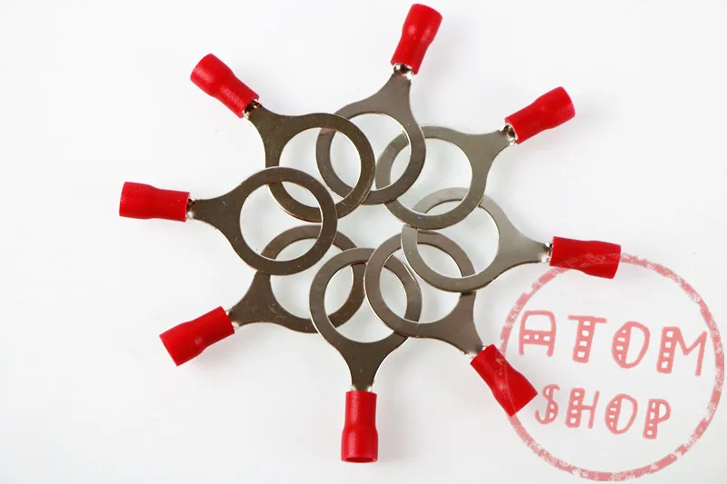 100 шт. RV1.25 3 холодного отжима терминал O типа круговой предварительно