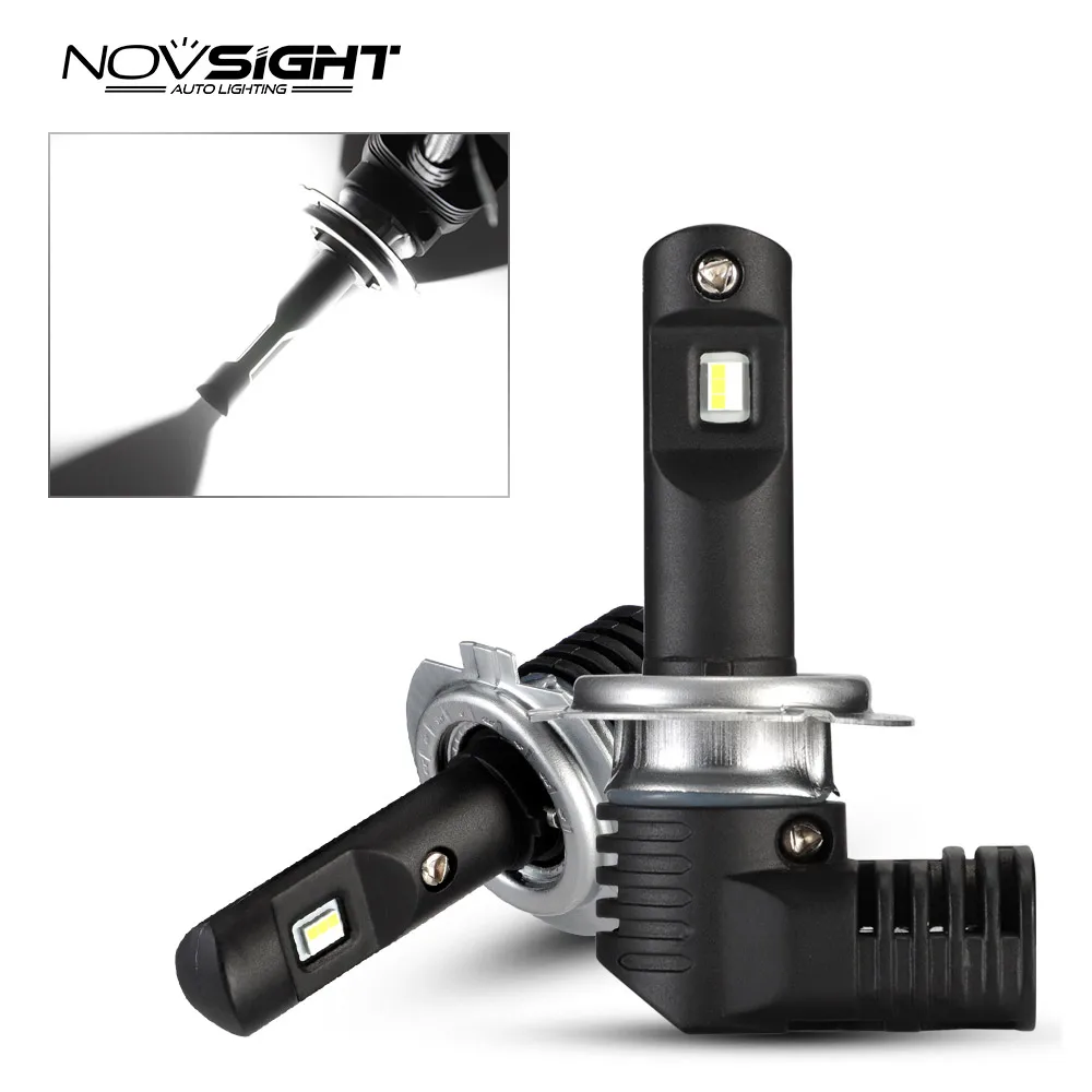 NOVSIGHT супер Сфокусированная h7 h4 Светодиодная автомобильная лампа 12v 24v 50W 10000LM 6500K