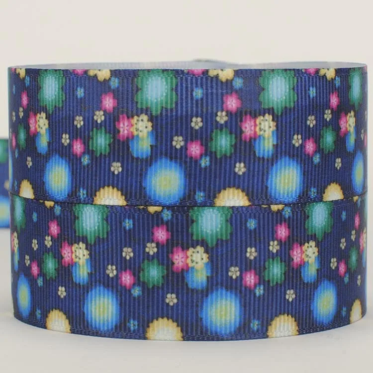 

1"25mm hot flowers bows and ribbon printed grosgrain ribbon DIY ribbon free shipping