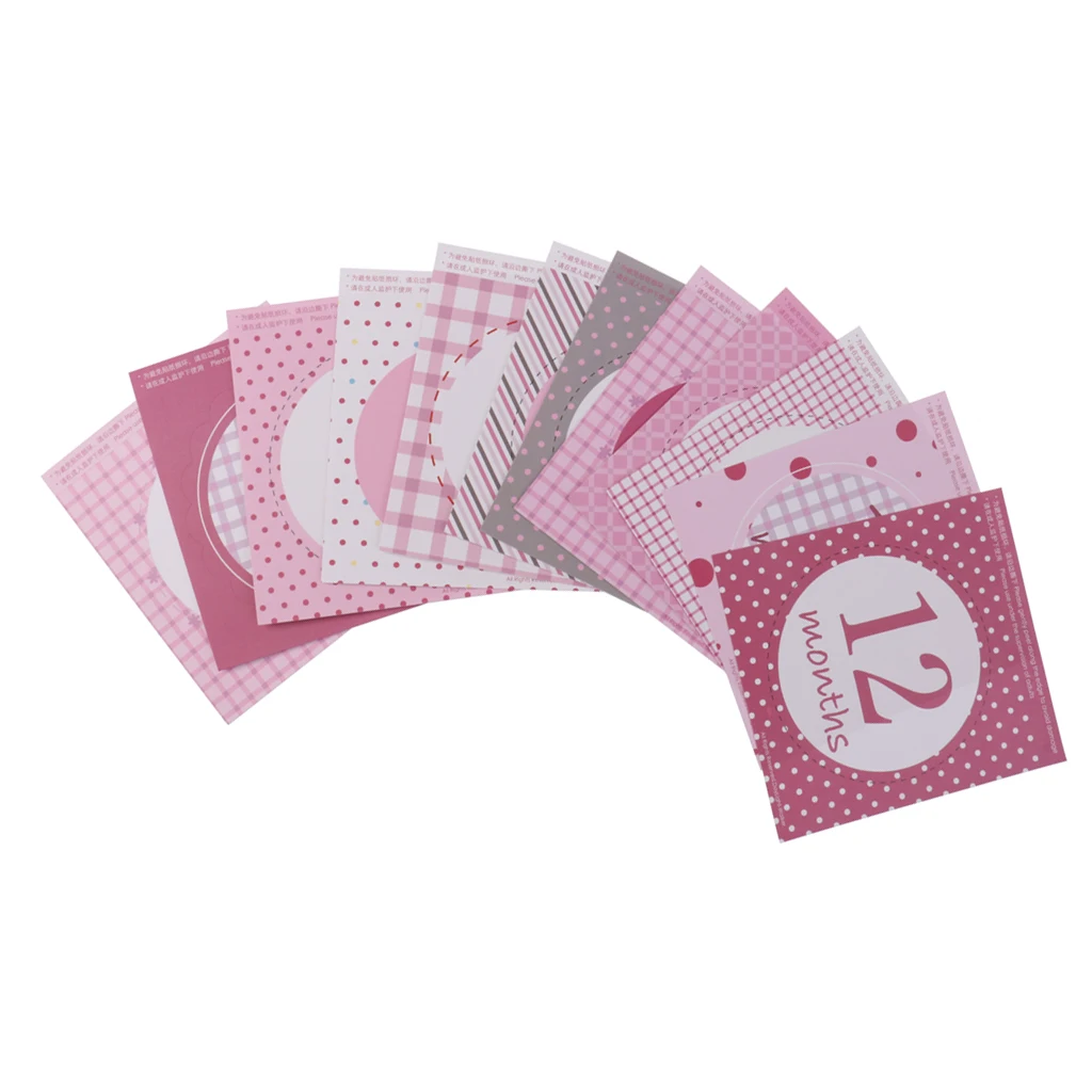 Милые бумажные детские наклейки на каждый месяц вечерние Детские фотостудии 1 12