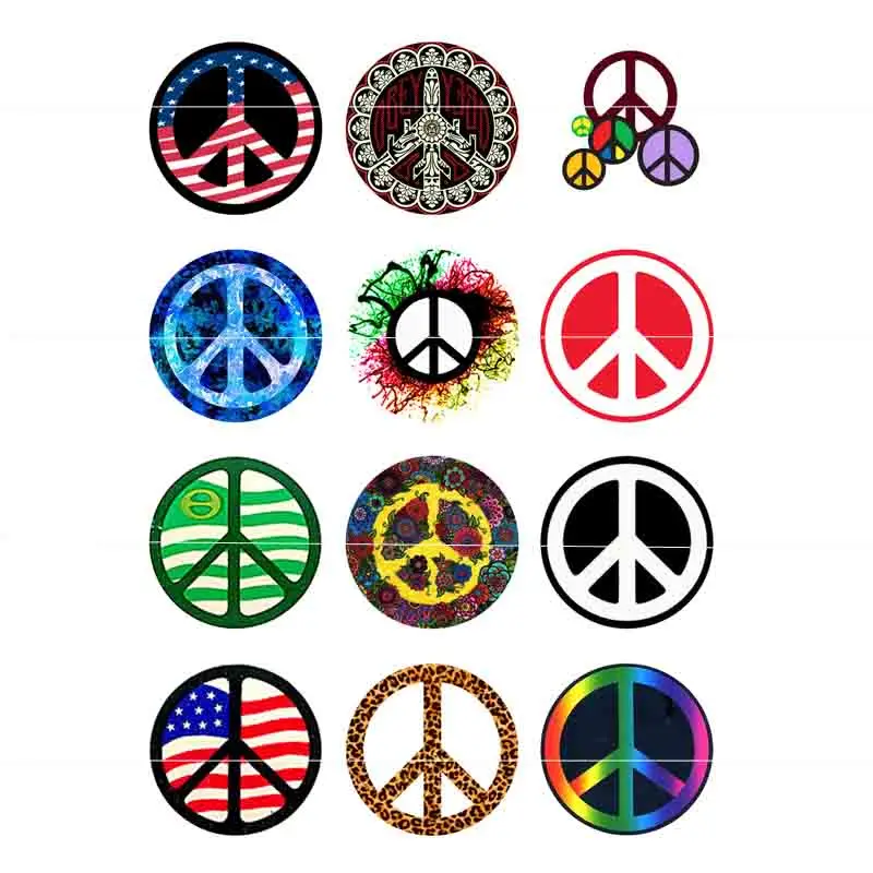 

10 мм 14 мм 16 мм 12 мм 20 мм 25 мм 135 12 шт./лот Peace Mix Круглые Стеклянные Кабошоны Ювелирные изделия 18 мм оснастки кнопки Шарм Браслет