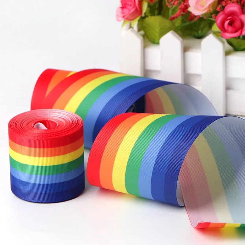 5Yards Single-face Printed Grosgrain Ribbon 25mm 38mm Decorative Ribbons Christmas Wedding Gift Wrapping Hair Bow Accessories | Дом и сад