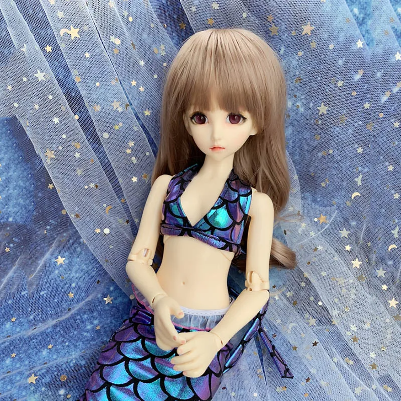 Одежда для кукол Cateleya BJD костюм Русалочки маскарадный бюстгальтер и блестящий