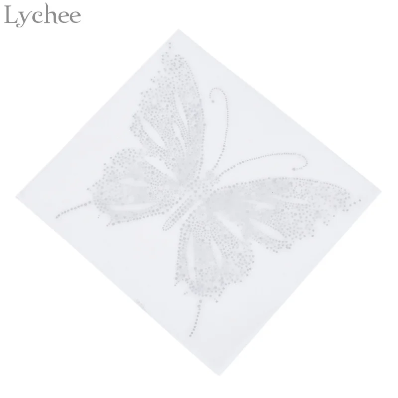 Lychee Life красочная Бабочка горячей фиксации Стразы теплопередача железные стразы