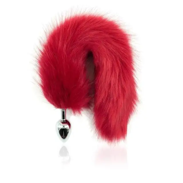 Анальная пробка из нержавеющей стали New Fox Tail Металлические анальные секс-игрушки