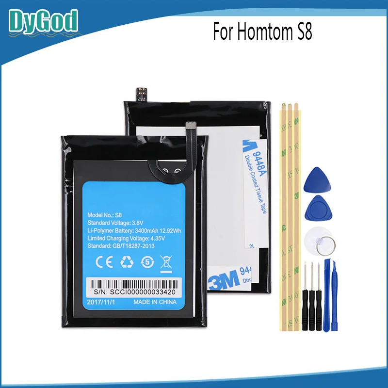 DyGod 3400mAh для Homtom S8 Экстрим Замена батареи Bateria Batterie Мобильный телефон +