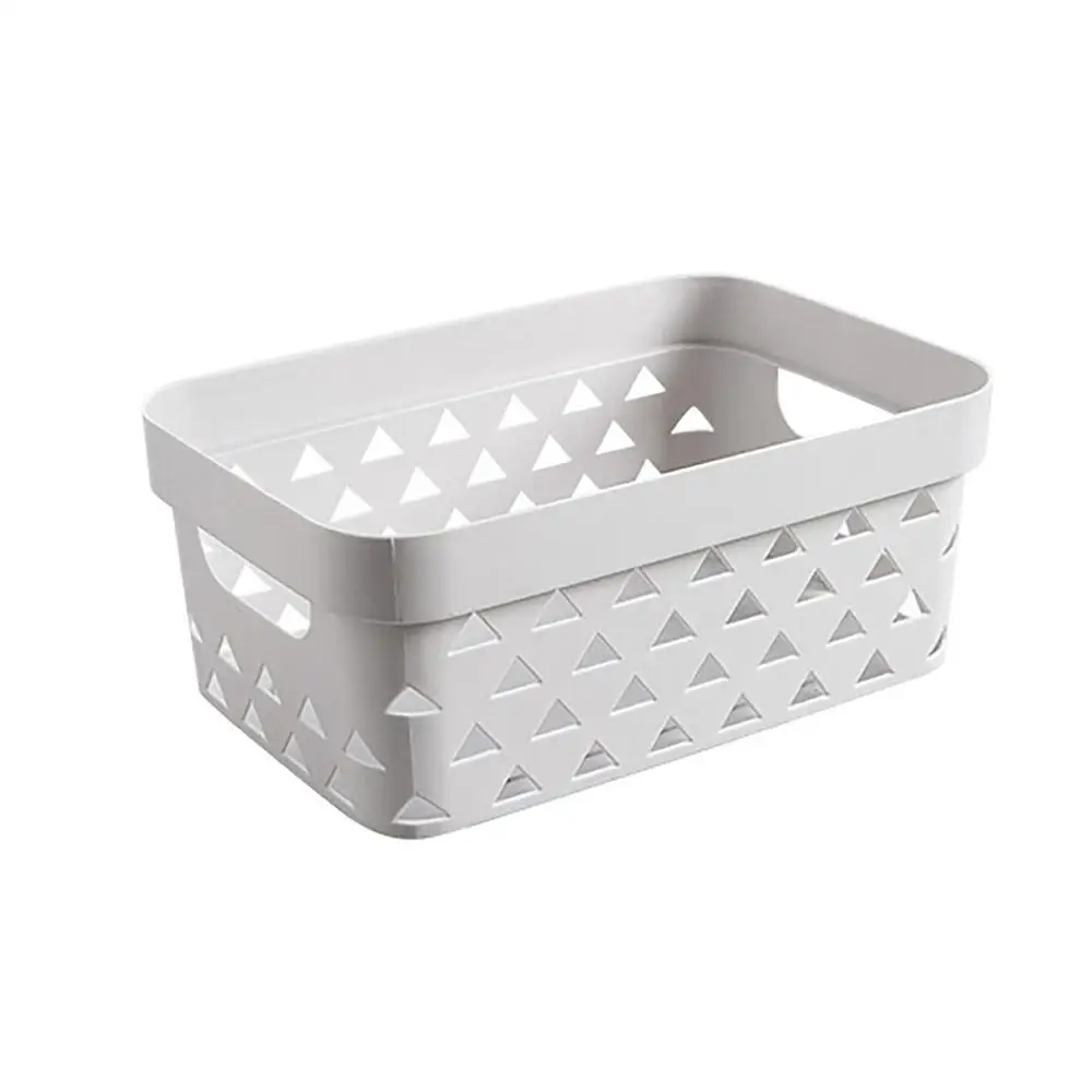 S without lid Пластиковая корзина для хранения Снэк косметическая коробка для хранения с крышкой контейнер для хранения настольный органайзер Коробка органайзер для ванной комнаты - Цвет: S without lid