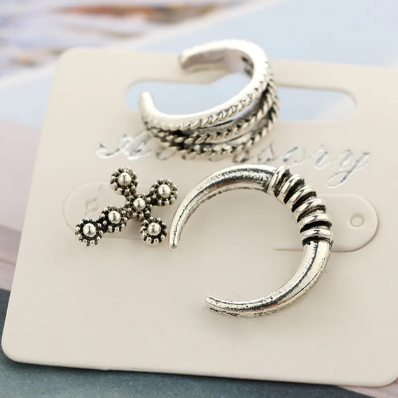 3 шт./компл. панк цвета слоновой кости женские серьги гвоздики в винтажном стиле