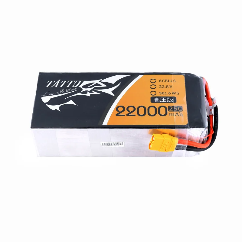 TATTU 22000mAh 22,8 V 6S LiPO аккумулятор 25C для большой нагрузки Multirotor FPV Дрон гексакоптер октокоптер