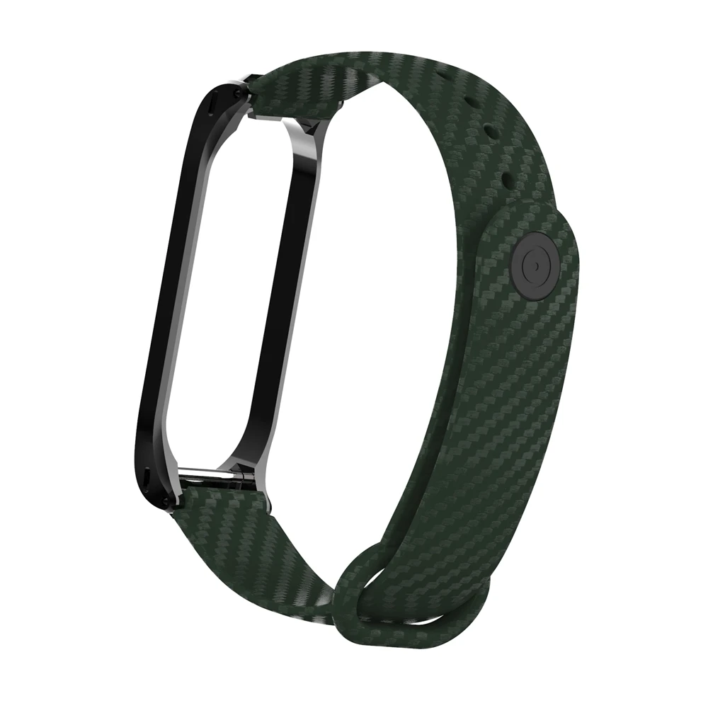 Hangrui mi Band 4 силиконовый чехол из углеродного волокна для Xiaomi mi band 4 ремешок металлический каркас браслет mi band 3 ремешок из нержавеющей стали