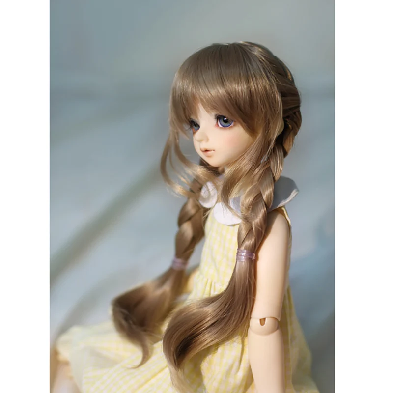 Волосы Allaosify BJD 1/3 1/4 1/6 парик для кукол Bjd с косами высокотемпературные шелковые