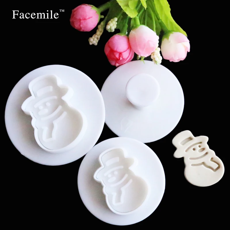 Подарок Facemile 3 шт./компл. Рождественский Снеговик колокольчик Декор торт Плунжер