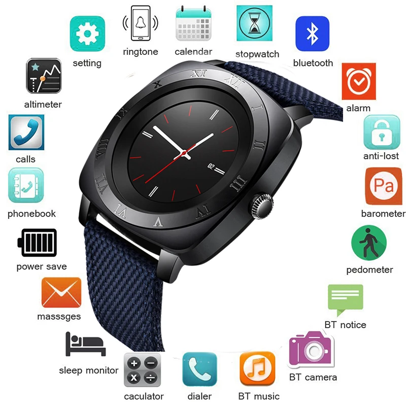 BANGWEI 2018 Новые Bluetooth умные часы для мужчин с сенсорным экраном большой аккумулятор