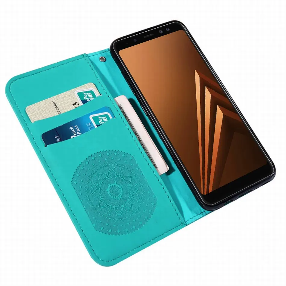 Чехол книжка Datura с цветами для Samsung Galaxy A50 A60 A70 A6 A7 A8 Plus J6 Prime J4 J3 2018 J730 J530 J330 A320 A520