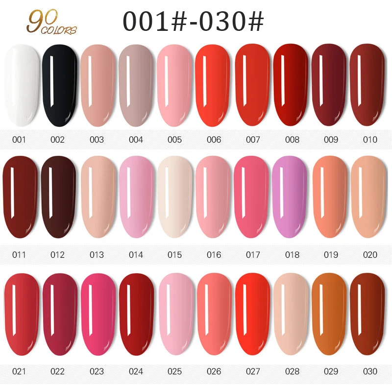 90 цветов s 8 мл Гель-лак для ногтей УФ-гель чистый цвет УФ-Маникюр Nail Art Design 01 #-30 # |