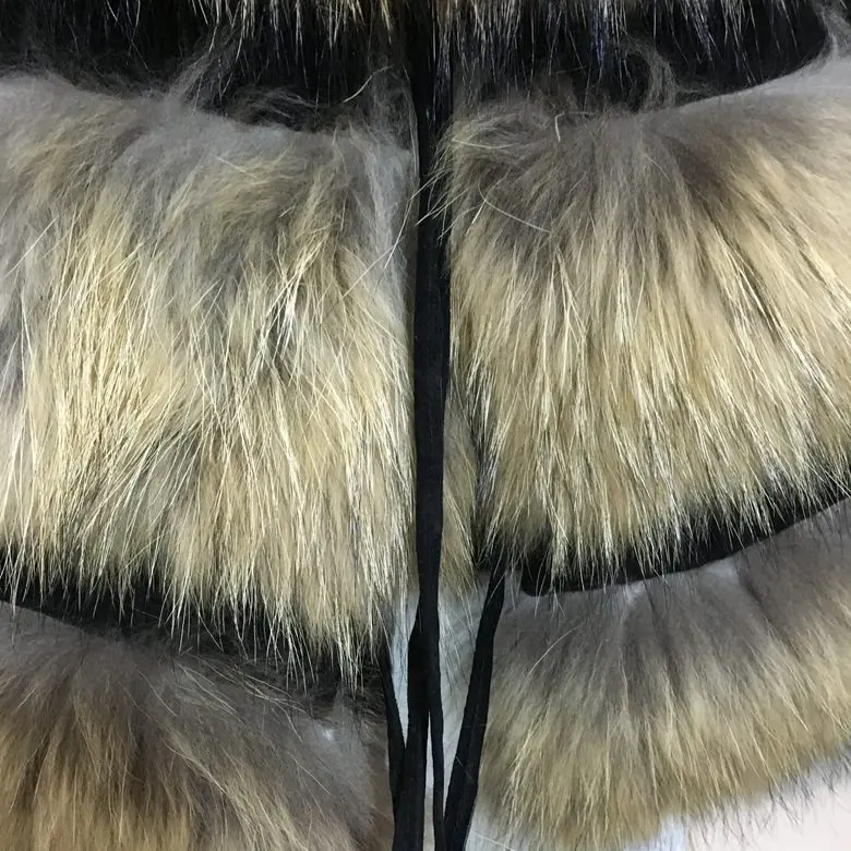 Женская Шуба из натурального меха жилет енота на любой размер | одежда