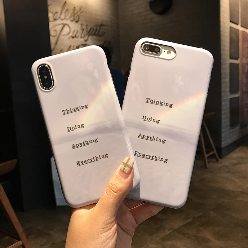 Fashion Simply motto Coldness Glossy soft TPU blue-ray case For iphone X 8 8plus 7 7plus 6 6splus 10 XS XR MAX back cover |