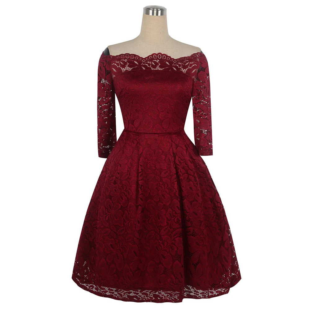 Ретро осень платье с открытыми плечами рукавом Slash Средства ухода за кожей Шеи