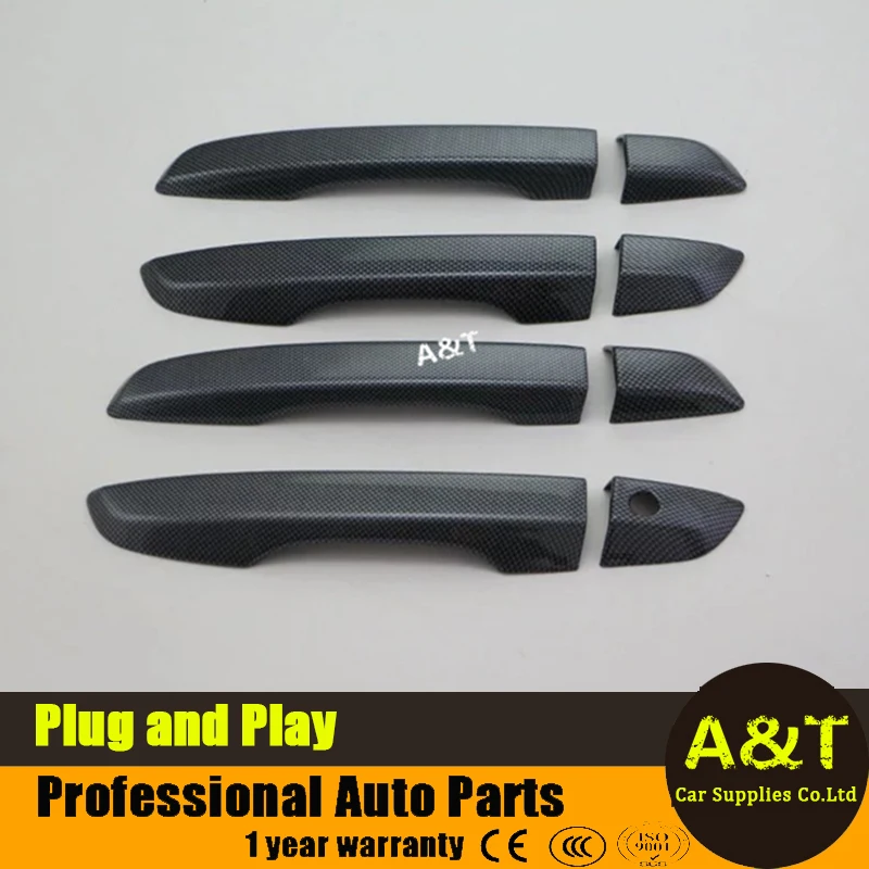 car styling for Honda Civic 2016 2017 model high quality chrome or Carbon fibre door handle cover decoration trim 8 pcs | Автомобили и