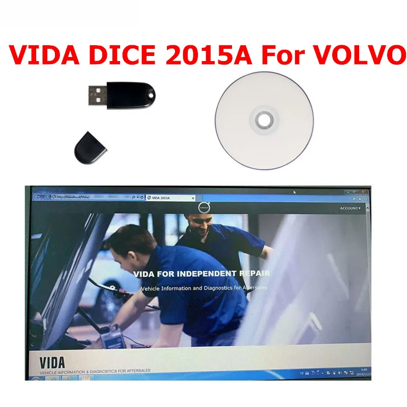 2015A Новейший для Volvo Vida Dice 2015A 2014D полный чип Автомобильный диагностический инструмент Многоязычный Dice Pro для Volvo Dice сканер зеленая доска - Цвет: 2015A