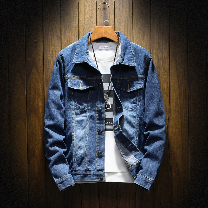 

DIMUSI Autumn Winter Mens Denim Jacket Mens Trendy Fashion Male Denim Bomber Jacket Male Cowboy Jean Jackets Clothing 4XL,YA950