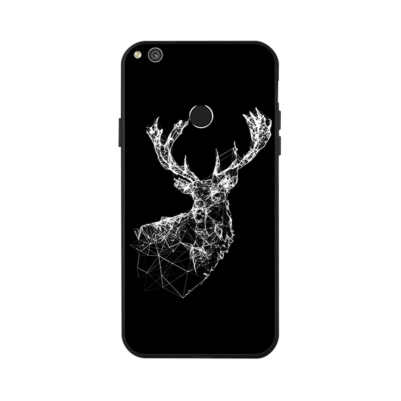 

Phone Case for Huawei P8 Lite 2017 Pattern Print Soft Silicone TPU Black cover for Huawei P8Lite 2017 P 8 Lite 2017 Case Cover
