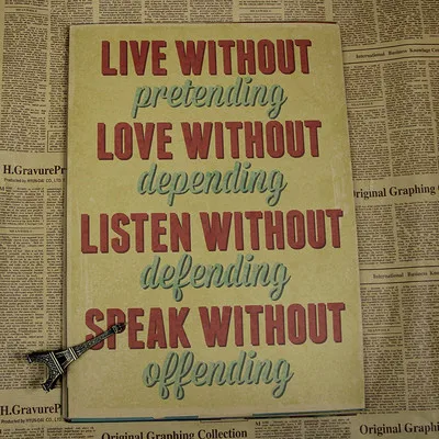 

Motivational posters adornment picture Simple words letter saying English core Retro bar cafe posters decorate 30*21cm