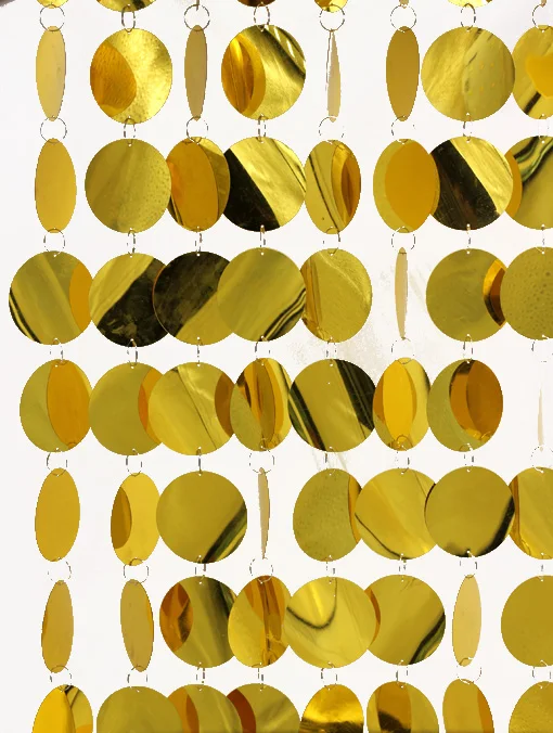 

Декоративные занавески из ПВХ с блестками 5 м