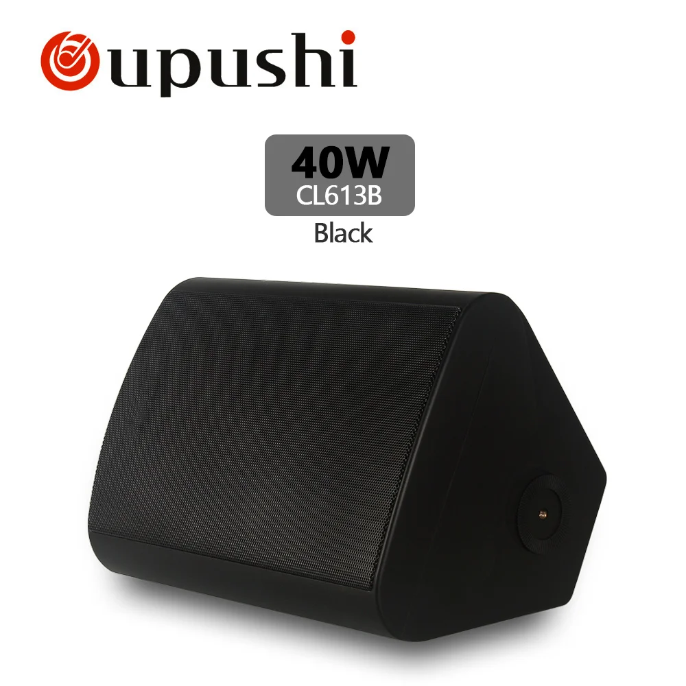 Oupushi 2-полосная полный диапазон настенный Динамик 100V домашний аудио открытый Портативный потолочный Динамик мини сабвуфер громкий Динамик - Цвет: 40W Black