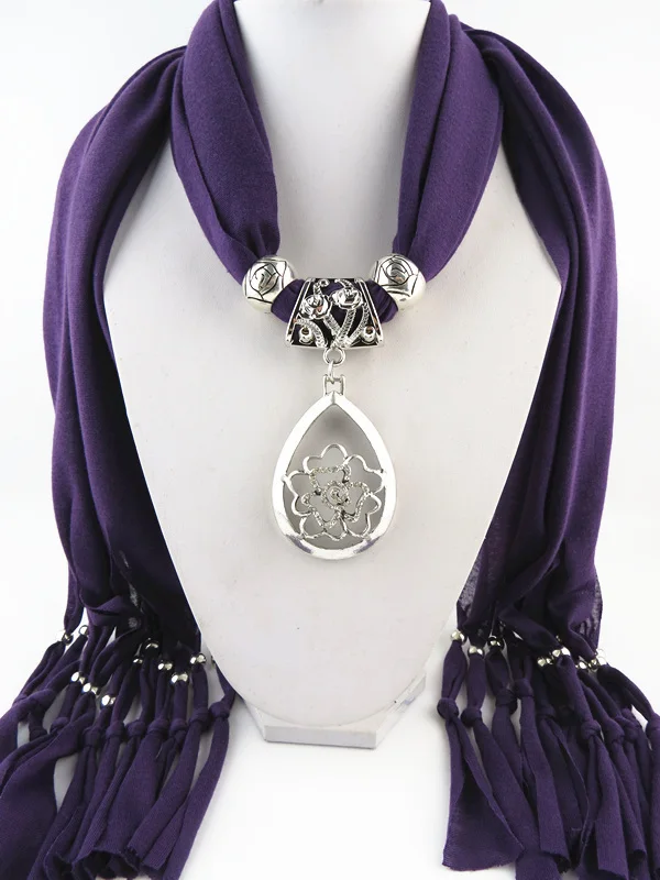 Модные ювелирные изделия Женские Ювелирные шарф полиэстер кулон новый дизайн