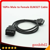 1 5m 16pin male to female elm327 obd ii obd2 extension cable connector auto car diagnostic tool adapter cable