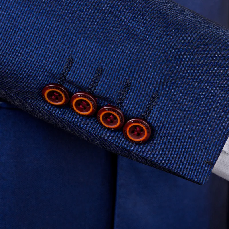 

Men's Slim Fit Suit Blazer Jacket Tux Vest & Trousers Costum Homme Mariage 3pieces